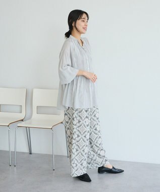 CRAFT STANDARD BOUTIQUE ウ゛ィンテージボイルロングスリーブブラウス Light Gray