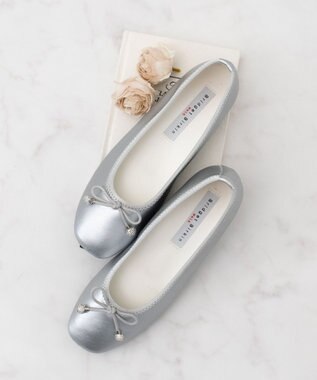 Bridget Birkin ＜3E＞【Bridget Birkin Walk】インヒールリボンパンプス シルバー