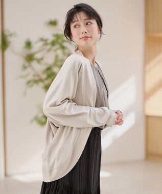 ANY 【洗濯機可/UVケア】ドルマンスリーブカーディガン サンドベージュ