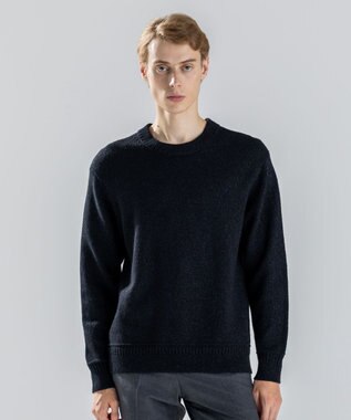 JOSEPH HOMME 【新素材】ペーパーウールミックス　クルーネックニット ネイビー系