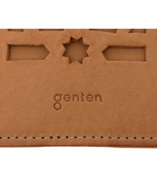 genten カットワーク パスケース ヌメベージュ