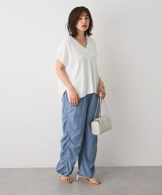 CRAFT STANDARD BOUTIQUE サイドシャーリングカーゴパンツ Blue
