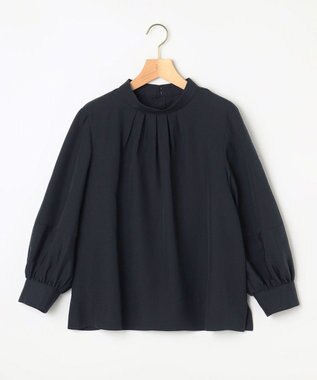 組曲 S リヨセルシャーティングハイネック ブラウス ネイビー系