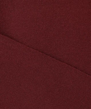 自由区 L レーヨンストレッチブラウスライク ニット ボルドー