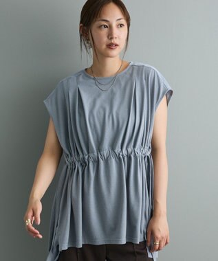 CRAFT STANDARD BOUTIQUE 布帛ウエストギャザー切替チュニック