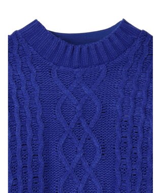 CRAFT STANDARD BOUTIQUE ケーブルニットドッキングスウェット Blue