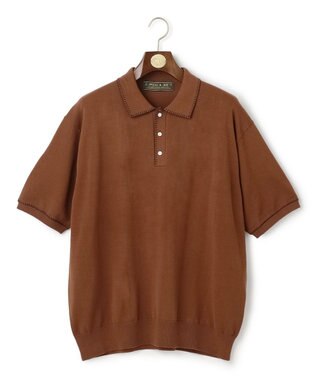 J.PRESS MEN 【WEB・一部店舗限定】Blancket Stitch Knit Polo