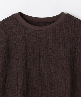 ANY L レースフレンチスリーブプルオーバー ブラウン