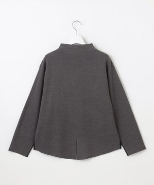 自由区 【セットアップ対応】ウールミラノボトルネック ニット ネイビー×チャコール