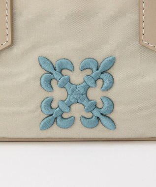 russet 《モノグラム刺繍》コーデュラナイロン2WAYミニショルダーバッグ（CE-1778） L.Greige
