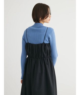 Green Parks ・ＥＬＥＮＣＡＲＥ　ＤＵＥ　ハイショクリブハイネックニット Blue