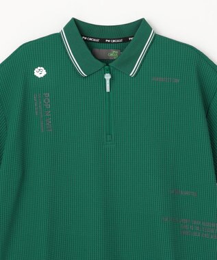 PW CIRCULUS 【WOMEN】ワッフルハーフジップポロ 2026年モデル ゴルフウェア レディース グリーン系