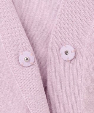 組曲 S 【WEB限定】サイドフリルカーディガン ライラック系