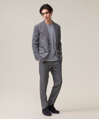 J.PRESS MEN 【Tシャツ感覚で着られる新感覚ニット】ボーダーニット ロングスリーブＴシャツ ネイビー系1