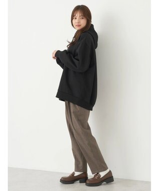 earth music&ecology 裏起毛パーカー Black