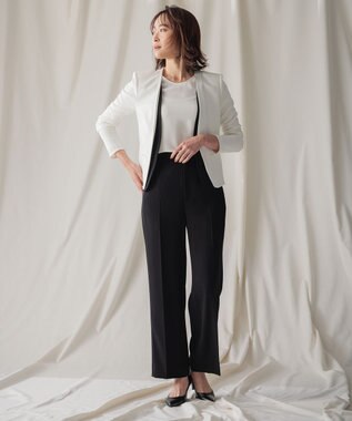 BEIGE， CINDY / ダブルカラージャケット White × Black