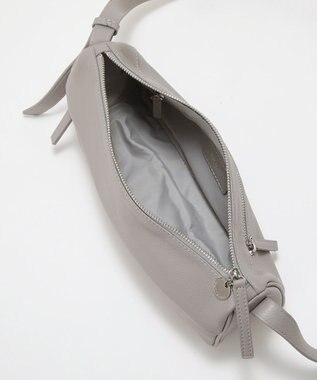 TOPKAPI 【Breath TOPKAPI】SUPPLE サプル シボレザー スワローマチ ワイド ショルダーバッグ ライトグレー