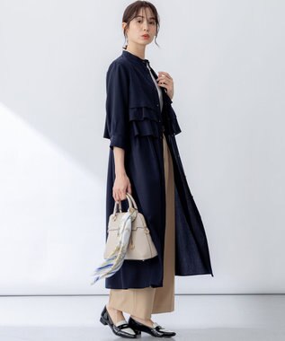 組曲 リヨセルシャーティング ワンピース ネイビー系