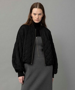 NAVE 【ReNAVE・軽量/手洗い可】ライトキルティングブルゾン ブラック系