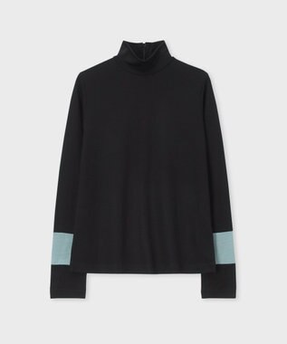 Paul Smith コントラストカラー ハイネック カットソー ブラック