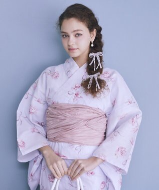 Maison de FLEUR パールリボンクリップＳＥＴ Blue