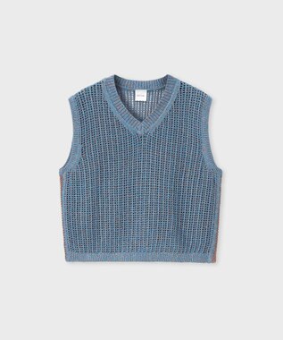 Paul Smith ラメミックス ニットベスト ターコイズ