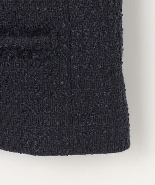 組曲 【KUMIKYOKU NAVY】ファンシーツイード 2WAYジャケット ネイビー系