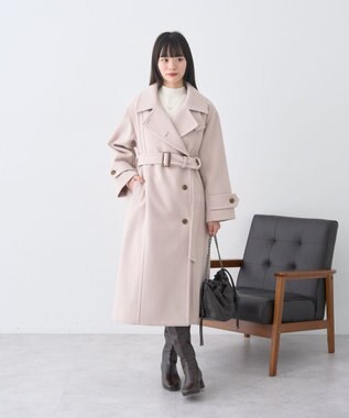 earth music&ecology 3WAYカラーロングコート Light Beige