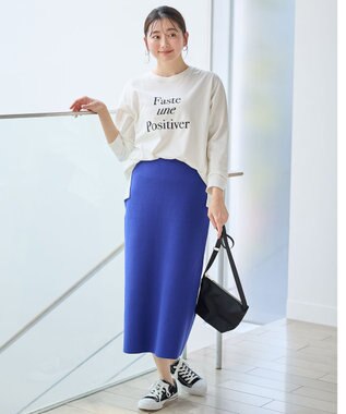 ANY L 【洗濯機可/接触冷感/UVケア】オーガビッツロングスリーブTシャツ オフ×ロゴ