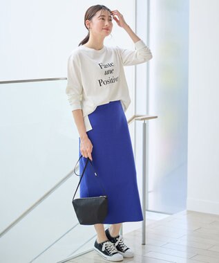 ANY L 【洗濯機可/接触冷感/UVケア】オーガビッツロングスリーブTシャツ オフ×ロゴ