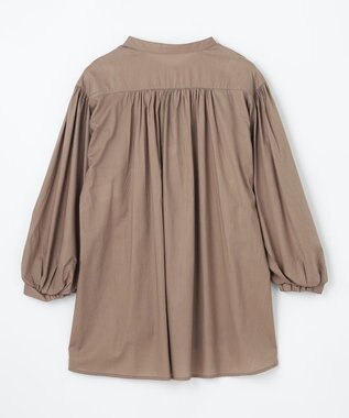 ANY シルキーソフトスタンドカラーシャツ モカ