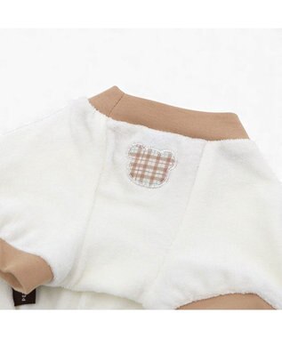 PET PARADISE ペットパラダイス くまちゃん サーモキープ ロンパース 小型犬 ホワイト×ブラウン