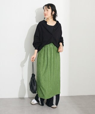 CRAFT STANDARD BOUTIQUE 洗える/UVカット/毛玉軽減 ファンクショナルニットカーディガン Black