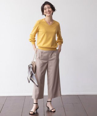 J.PRESS LADIES 【ご好評につき新色追加！・WEB限定カラーあり・洗える】PRINCE Vネック ニット イエロー系