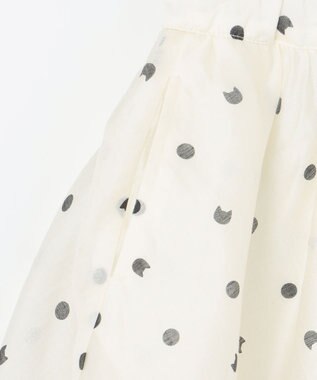 ANY KIDS ネコ×ドット スカート エクリュ