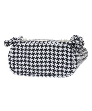 Maison de FLEUR 2Way千鳥柄フリルトートSバッグ Black