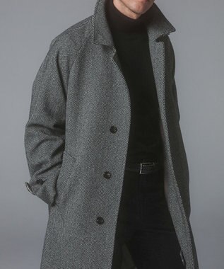 GOTAIRIKU 【山栄毛織】カントリーツイード ステンカラーコート グレー系8