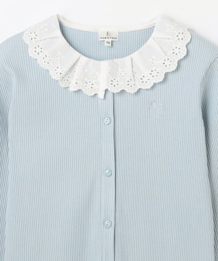 組曲 KIDS 【150-160㎝】フリルリブ2WAY トップス サックスブルー系