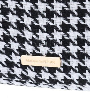 Maison de FLEUR 2Way千鳥柄フリルトートSバッグ Black
