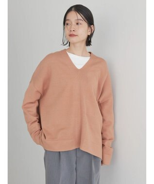 AMERICAN HOLIC バイパチＶネックニットプルオーバー Pink Beige