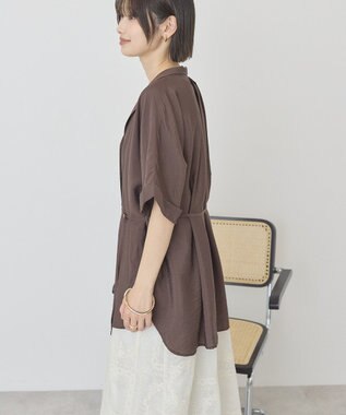 AMERICAN HOLIC 【先行予約】【マルチ機能】ベルト付カイキンシャツ Brown