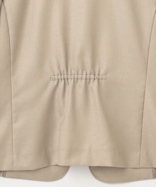 J.PRESS LADIES 【セットアップ対応・洗える・UVケア・吸水速乾】OXIJEWELストレッチ ノーカラー ジャケット ベージュ系