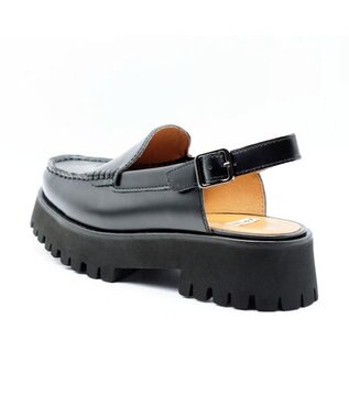 APOM プラットフォームスリングバックモカシン40 ブラックG