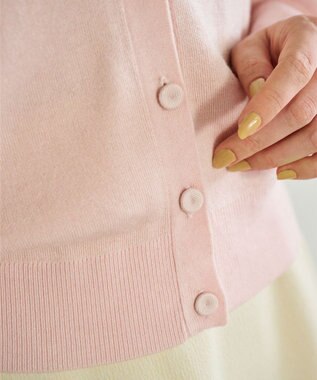 #Newans 【カシミヤ混】コンパクトニットカーディガン ピンク