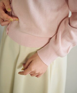 #Newans 【カシミヤ混】コンパクトニットカーディガン ピンク