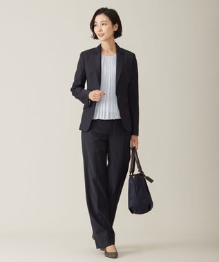 J.PRESS LADIES S プリーツシフォン カットソー サックスブルー系