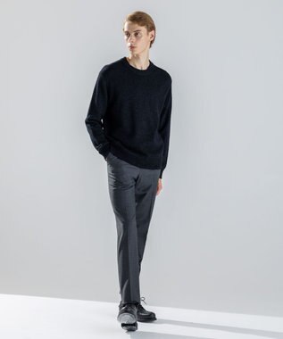 JOSEPH HOMME 【新素材】ペーパーウールミックス　クルーネックニット ネイビー系
