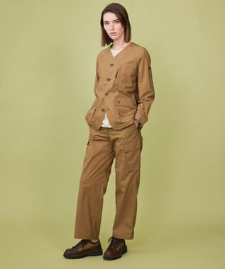 JOSEPH ABBOUD MOUNTAIN 【軽量】ハイパワーストレッチカルゼ トレッキングカーゴパンツ キャメル系