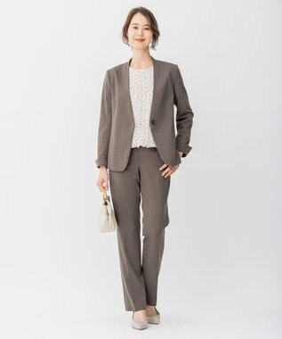 自由区 【洗える/ドット柄】ロイヤルシフォン プルオーバーカットソー ライトグレー系5