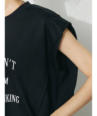 CRAFT STANDARD BOUTIQUE リメイクロゴノースリーブTee Black